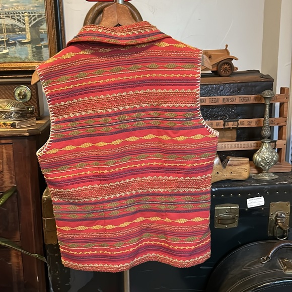 VINTAGE Deborah Murray Southwest Aztec Vest - Picture 5 of 6